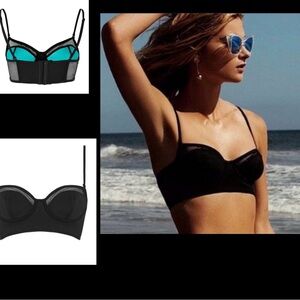 Kendall Kylie Topshop Mesh Swim Bikini Top Sz 4